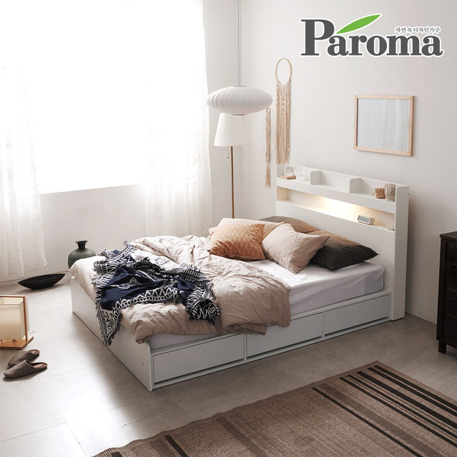 파로마-파로마 라피 LED 침대 하부수납형 3단서랍 슈퍼싱글SS