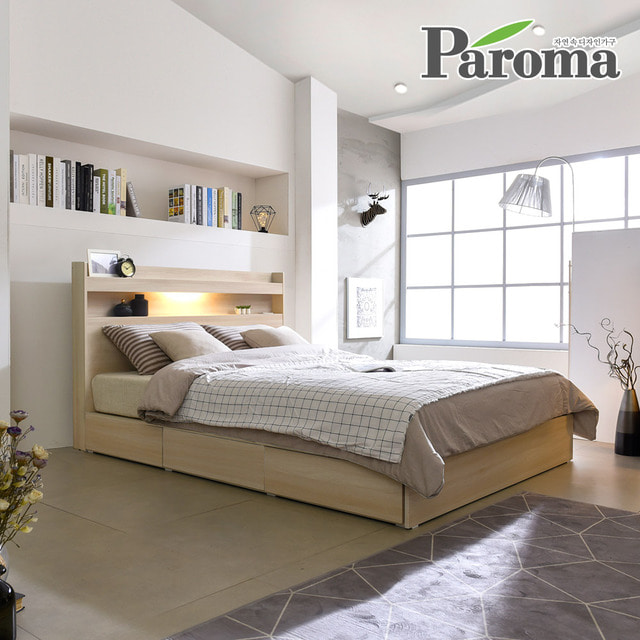 파로마-파로마 아너 LED 침대 기본형 3단서랍 퀸Q